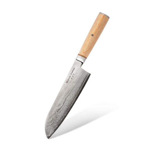 2 pièces de couteaux Ustensiles de cuisine ensembles de couteaux de chef  japonais Damas acier Motif Cleaver Santoku outils à l[1199] - Cdiscount  Maison
