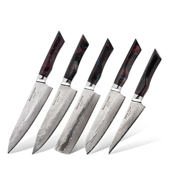 Set of 5 Japanese knives - Akita Collection 