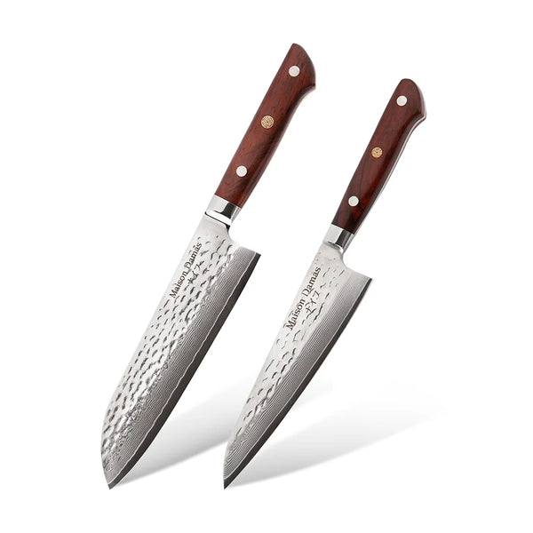 Lot De 2 Couteaux Japonais Ying Guns En Acier Inoxydable - Neuf Sous Blister