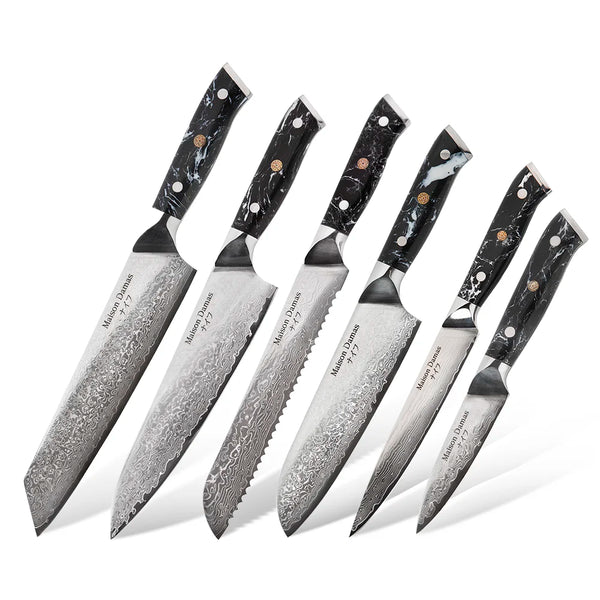 Set of 6 japanese knives - Nagoya collection - Maison Damas