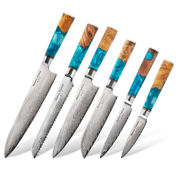 Set of 6 japanese knives - Niigata collection - Maison Damas