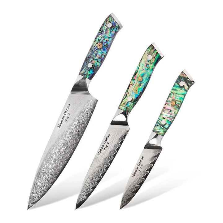 Set of 3 japanese knives - Nagasaki collection - Maison Damas