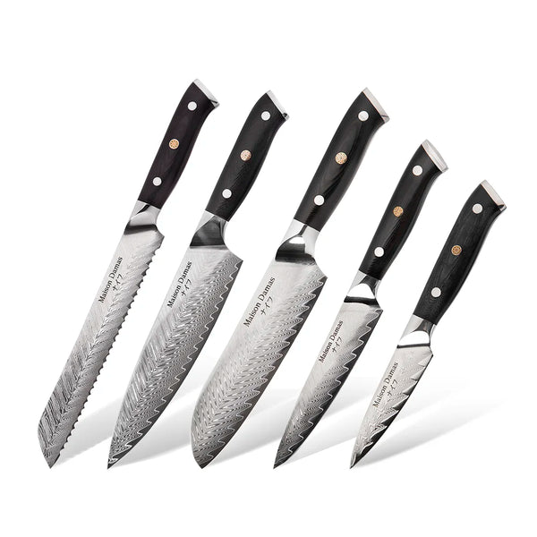 Set of 5 japanese knives - Kimoya collection - Maison Damas